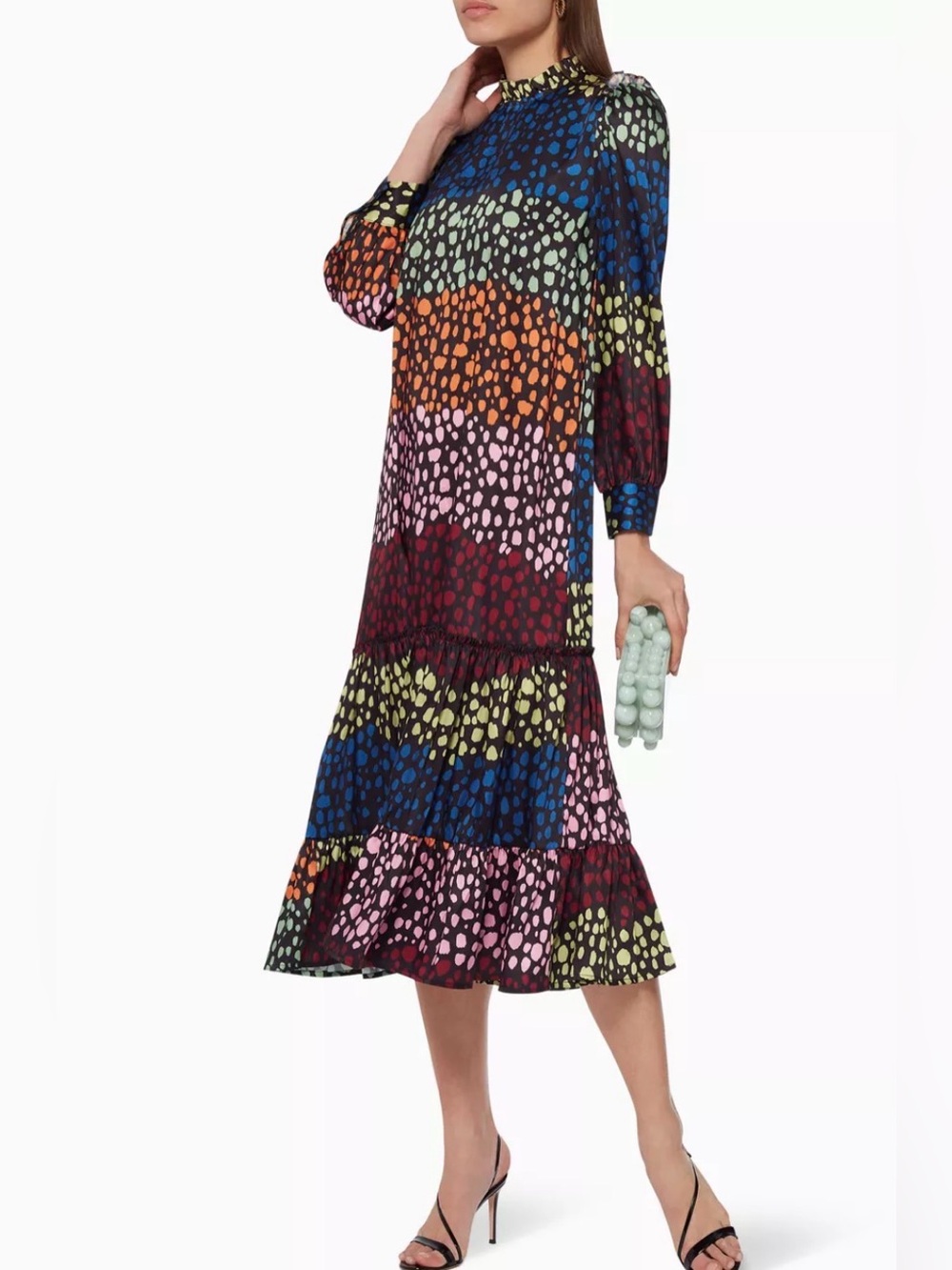 Never Fully Dressed Multicolour Modeste Dot Print Dress Size 6
